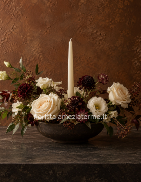 Coroncina autunnale con candela