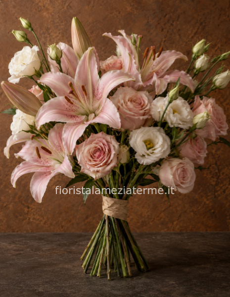 Mazzo di lilium e rose