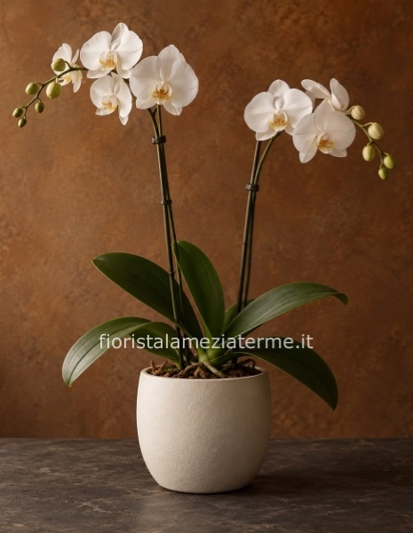 Pianta di phaleonopsis a 2 steli